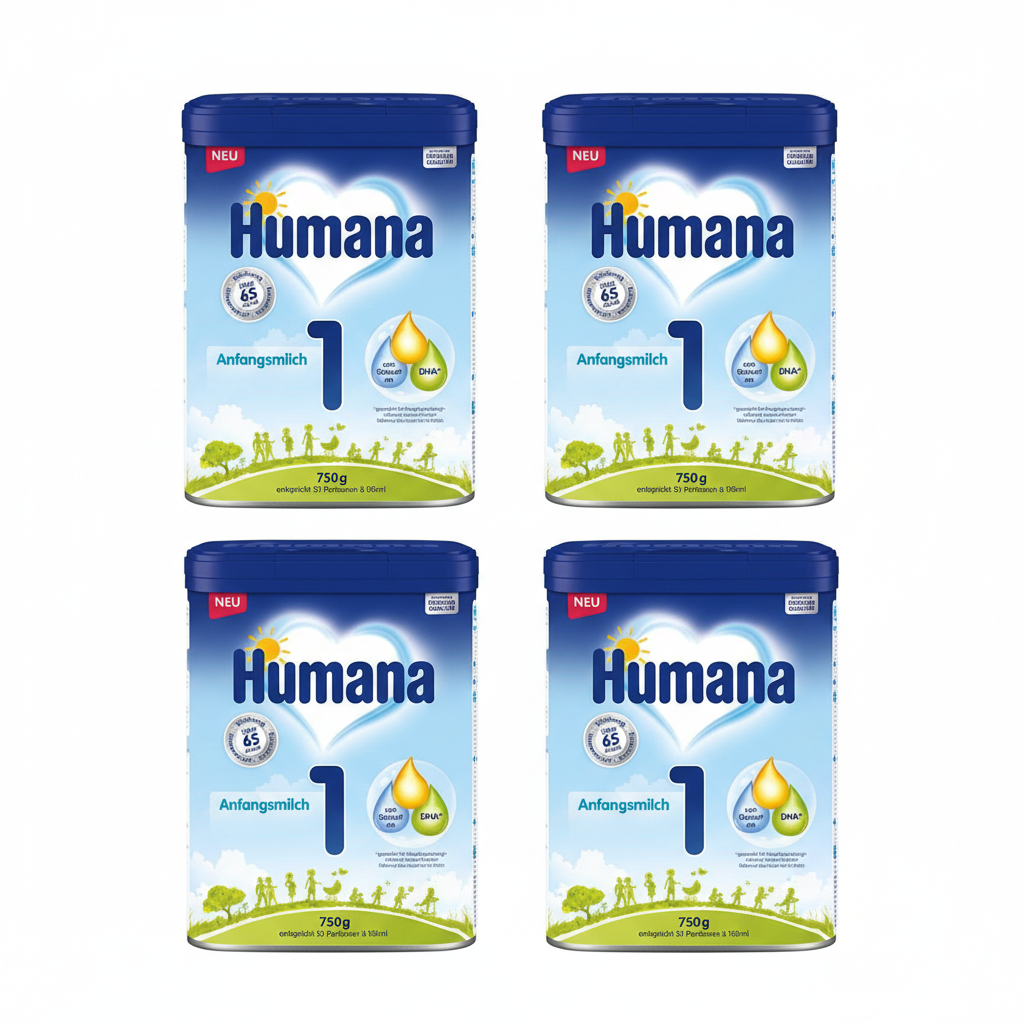 Humana Stage 1 Infant Formula 4x 750g Bundle