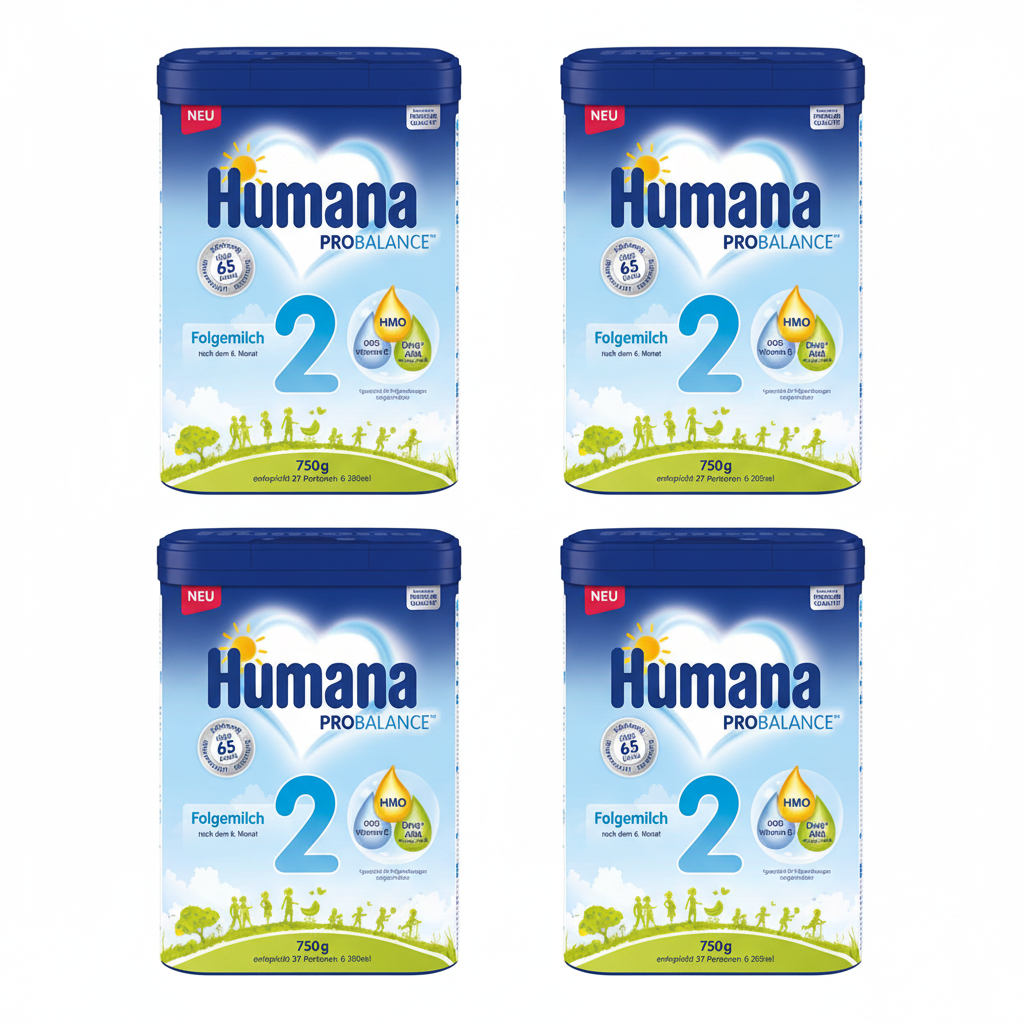 Humana Probalance follow-on milk 2 M.5hmo powder 4x 750g Bundle